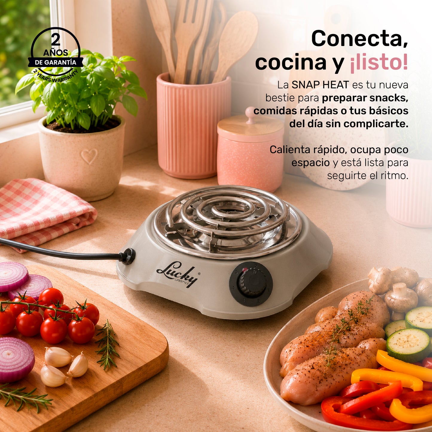 Parrilla Eléctrica Lucky Snap Heat
