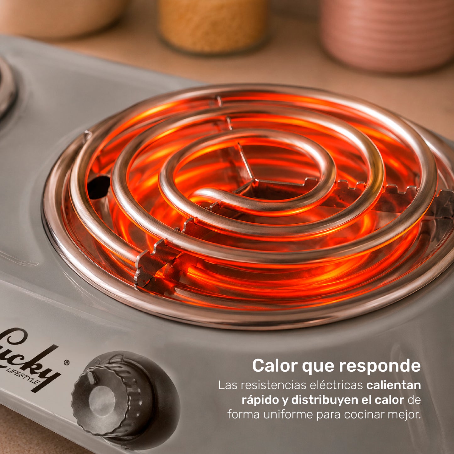 Parilla Eléctrica Lucky Snap Heat Duo