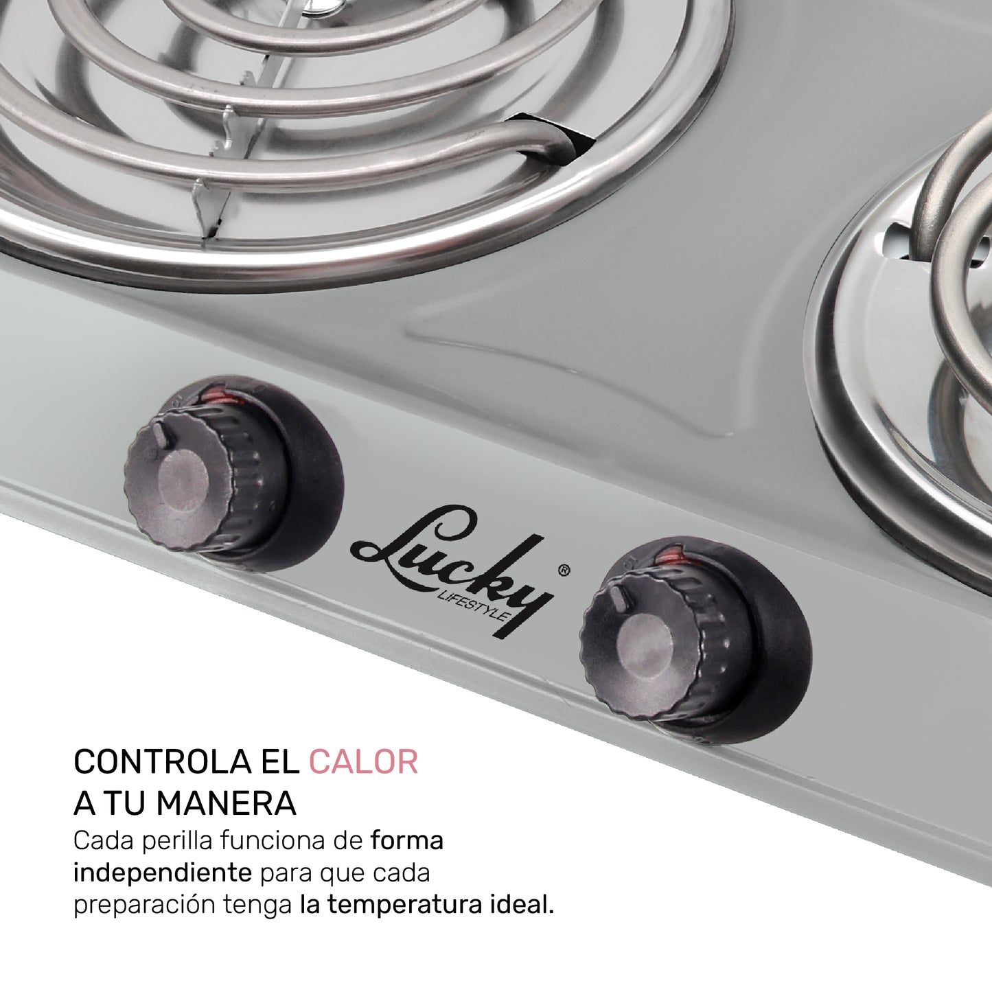 Parilla Eléctrica Lucky Snap Heat Duo