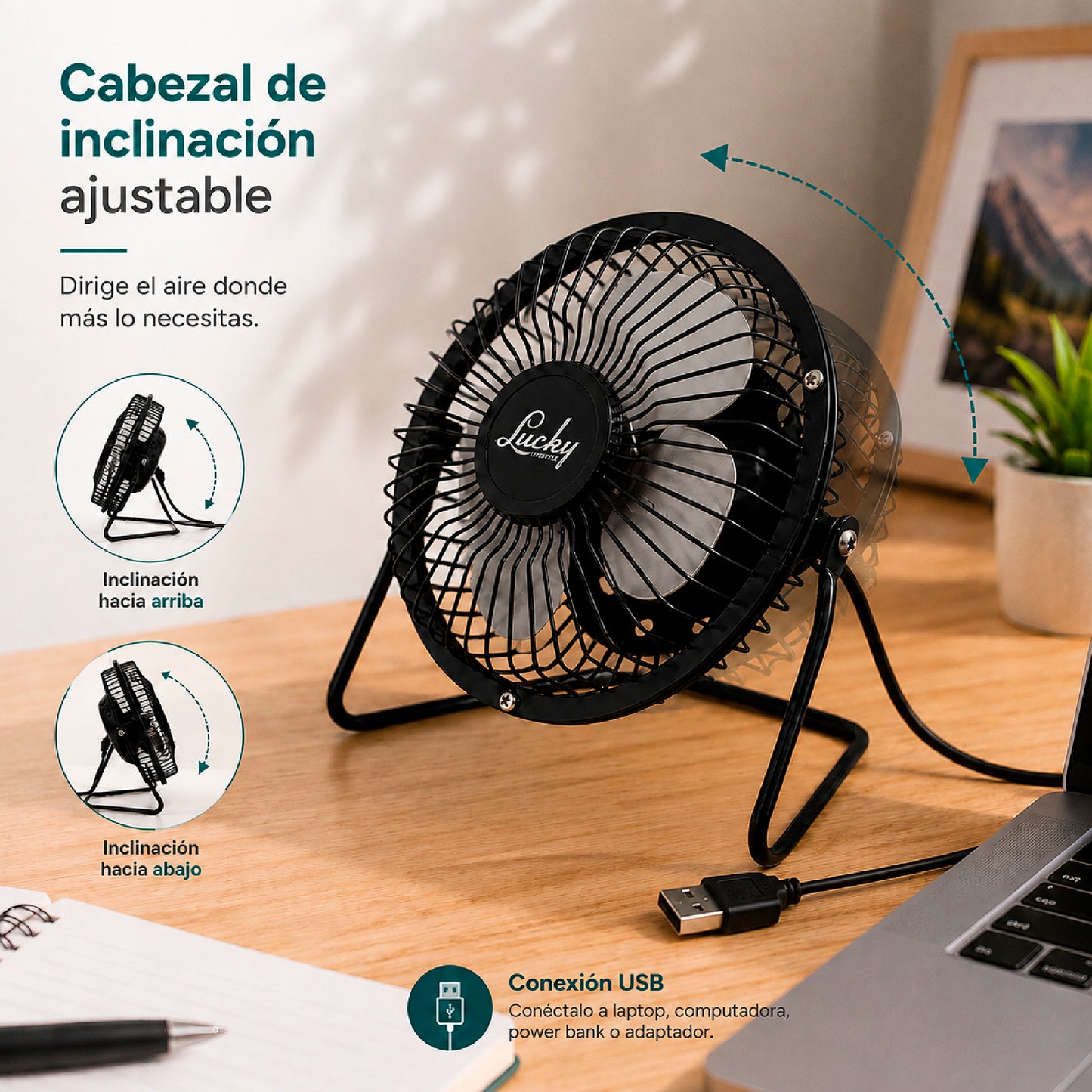 Ventilador de escritorio 4" Lucky Blowy