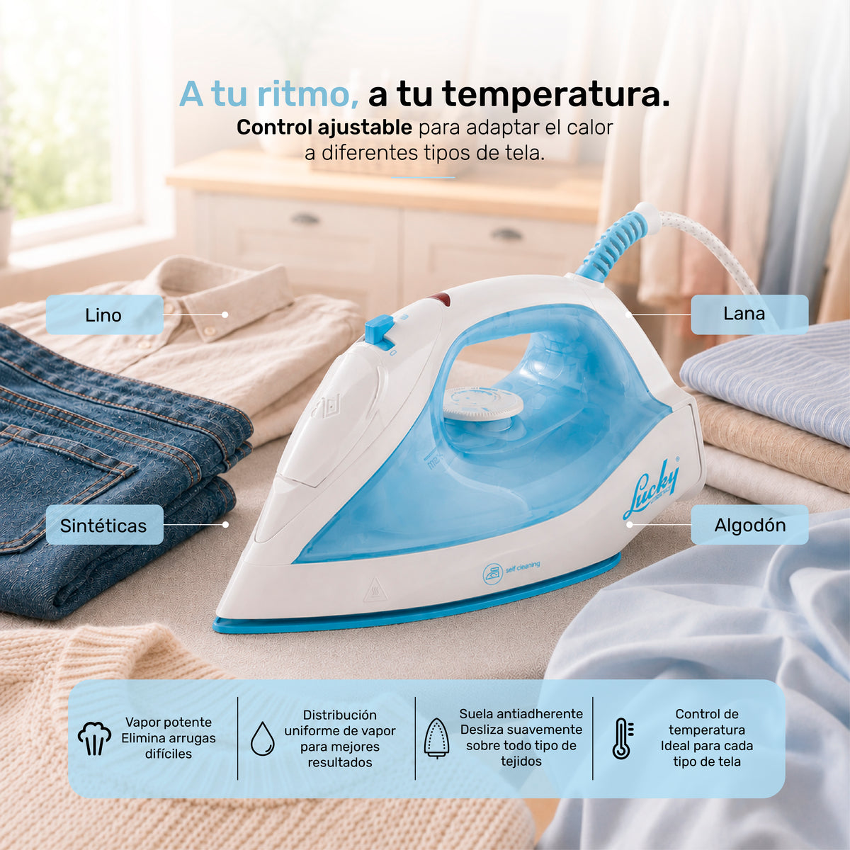 Plancha de Vapor Feather