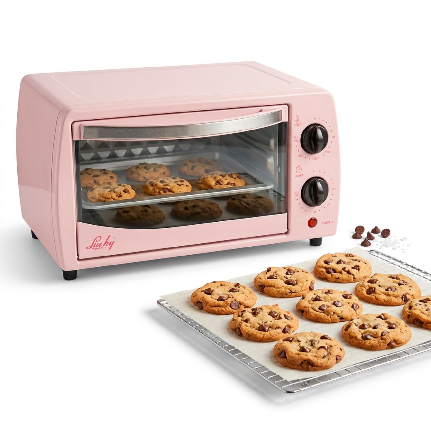 Horno Tostador Eléctrico Lucky KÜKI PINK