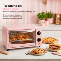 Horno Tostador Eléctrico Lucky KÜKI PINK