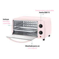 Horno Tostador Eléctrico Lucky KÜKI PINK